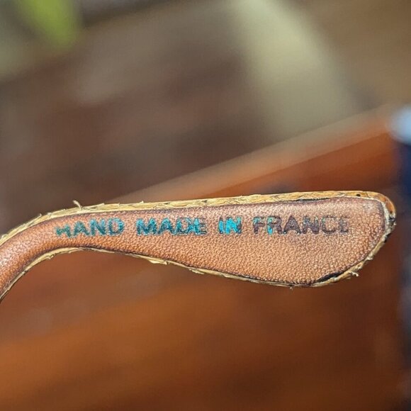 Emmanuelle Khanh Snakeskin Sunglasses Python‎ Wayfarer EK Vintage